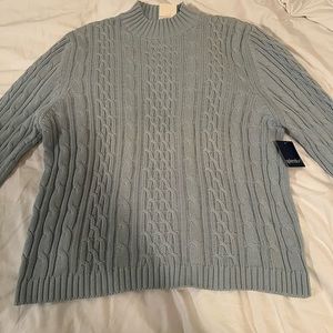 Blue knit sweater